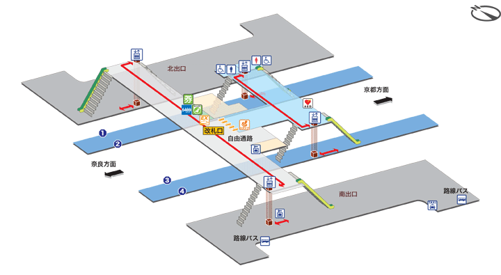 ＪＲ奈良線ＪＲ宇治駅構内案内図