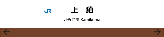 JR奈良線JR上狛駅の看板