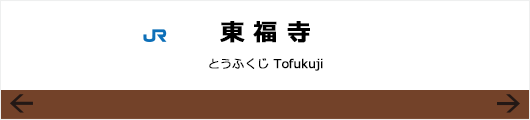 JR奈良線東福寺駅の看板