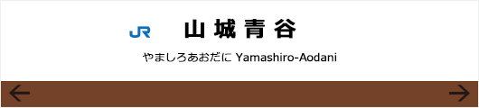 JR奈良線JR山城青谷駅のぼりの看板